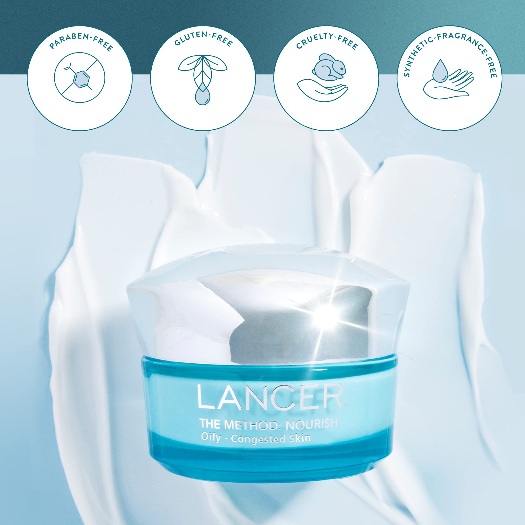 The Method: Nourish Oily-Congested Skin, 1.7 FL OZ, Dr. Lancer Dermatology Skincare, 3-Month Supply, For Daily Use, Ultra-Light Moisturizer, 3-Step Routine